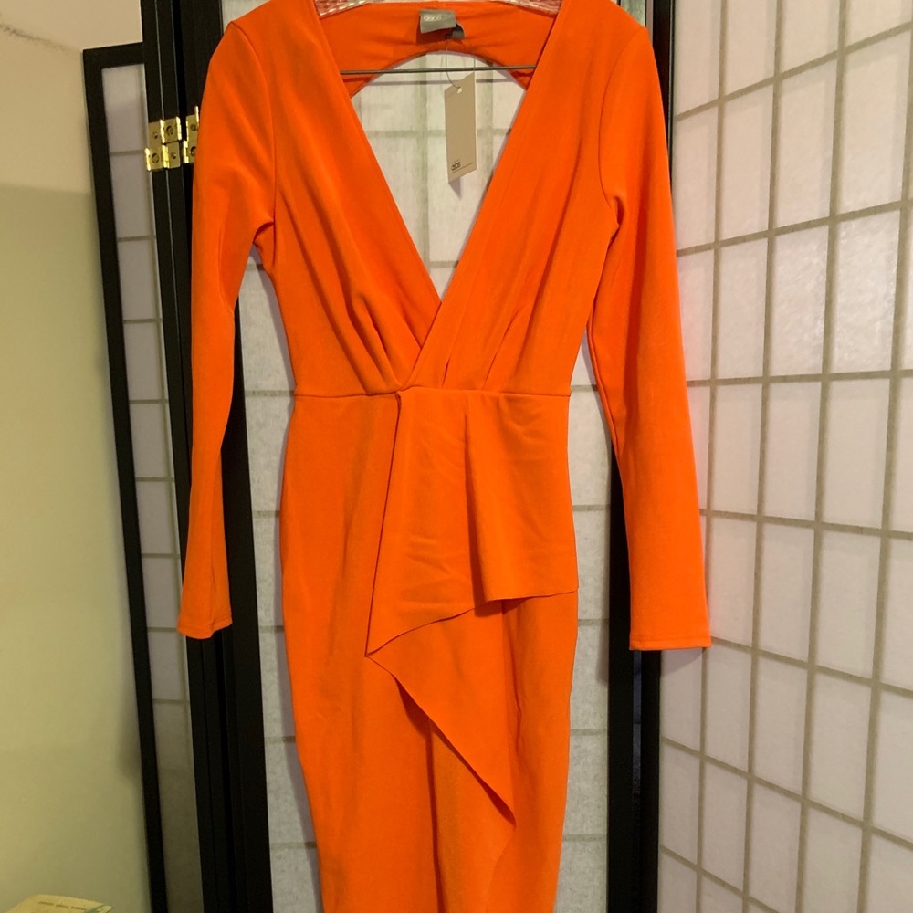 Orange Midi Dress